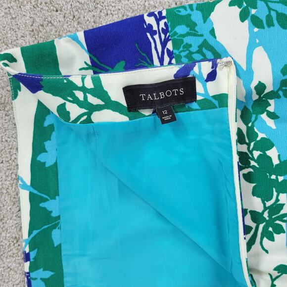 Talbots Womens Skirt 12 Green & Purple Lot of 2 Pencil Straight Stretch Casual - Picture 5 of 16